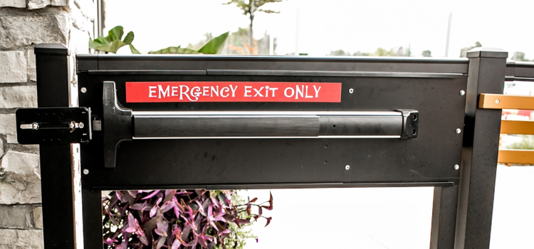 emergency push bar installation in Hercules